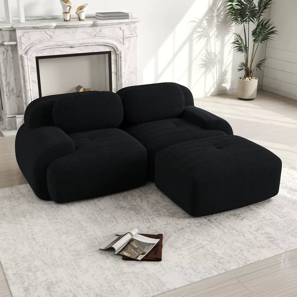 Canapé d'angle modulable 2 places