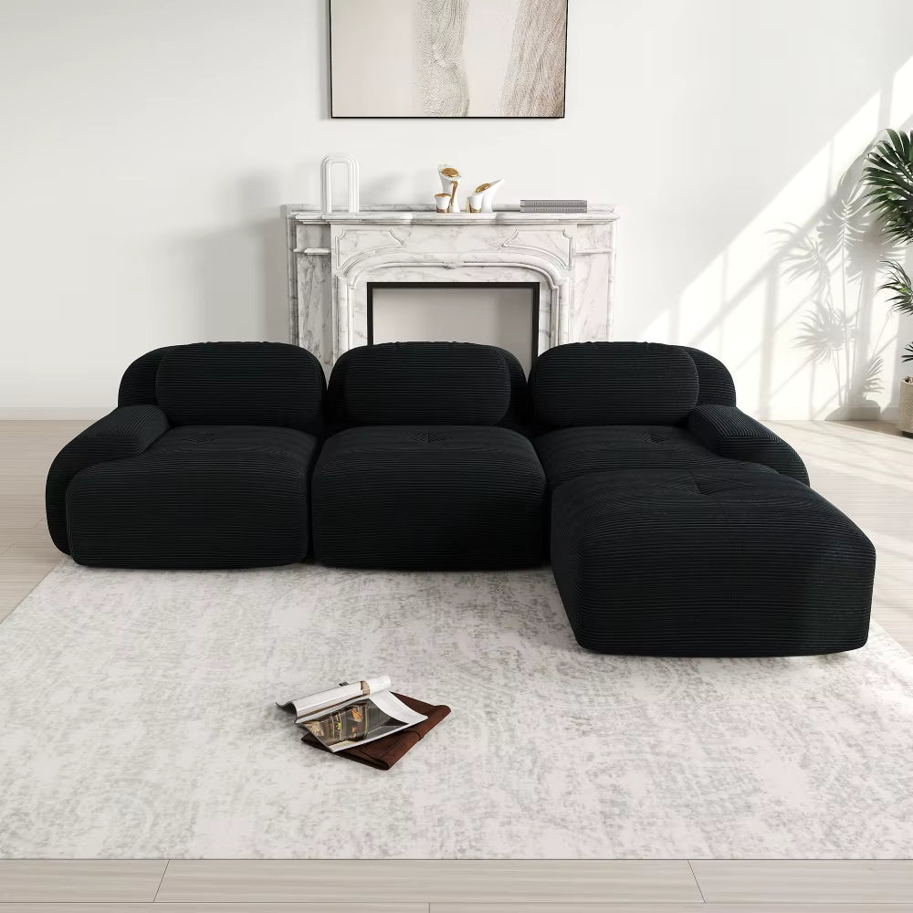 Canapé d'angle modulable 3 places