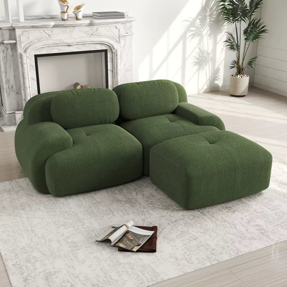 Canapé d'angle modulable 2 places