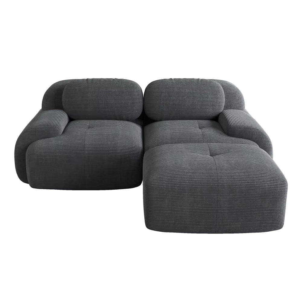 Canapé d'angle modulable 2 places