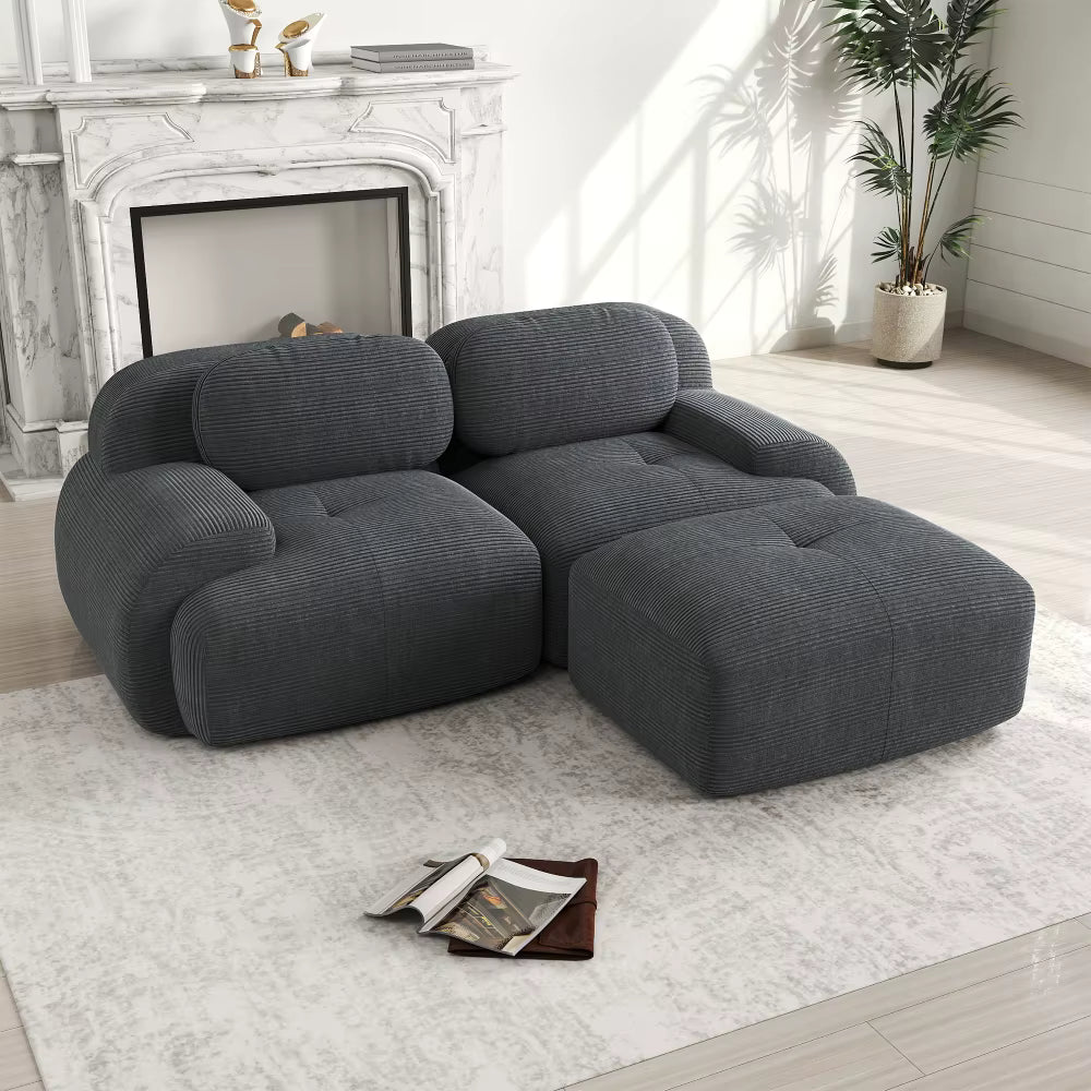 Canapé d'angle modulable 2 places